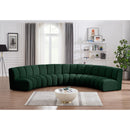 Meridian Infinity Green Boucle Fabric 5 pc Modular Sectional IMAGE 2