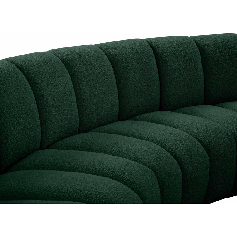Meridian Infinity Green Boucle Fabric 5 pc Modular Sectional IMAGE 5