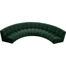Meridian Infinity Green Boucle Fabric 5 pc Modular Sectional IMAGE 6