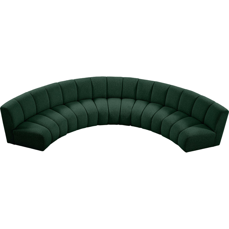 Meridian Infinity Green Boucle Fabric 5 pc Modular Sectional IMAGE 6