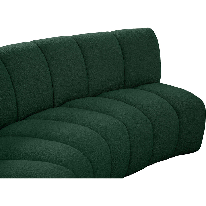 Meridian Infinity Green Boucle Fabric 5 pc Modular Sectional IMAGE 9