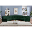 Meridian Infinity Green Boucle Fabric 6 pc Modular Sectional IMAGE 2