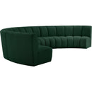Meridian Infinity Green Boucle Fabric 6 pc Modular Sectional IMAGE 3