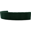 Meridian Infinity Green Boucle Fabric 6 pc Modular Sectional IMAGE 4
