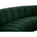 Meridian Infinity Green Boucle Fabric 6 pc Modular Sectional IMAGE 5