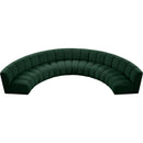 Meridian Infinity Green Boucle Fabric 6 pc Modular Sectional IMAGE 6