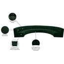 Meridian Infinity Green Boucle Fabric 7 pc Modular Sectional IMAGE 12