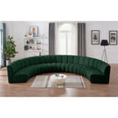 Meridian Infinity Green Boucle Fabric 7 pc Modular Sectional IMAGE 2