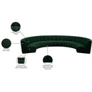 Meridian Infinity Green Boucle Fabric 8 pc Modular Sectional IMAGE 12