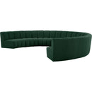 Meridian Infinity Green Boucle Fabric 8 pc Modular Sectional IMAGE 3