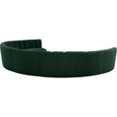 Meridian Infinity Green Boucle Fabric 8 pc Modular Sectional IMAGE 4