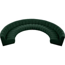 Meridian Infinity Green Boucle Fabric 8 pc Modular Sectional IMAGE 6