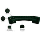 Meridian Infinity Green Boucle Fabric 9 pc Modular Sectional IMAGE 12