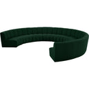 Meridian Infinity Green Boucle Fabric 9 pc Modular Sectional IMAGE 3