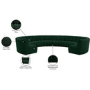 Meridian Infinity Green Boucle Fabric 10 pc Modular Sectional IMAGE 12