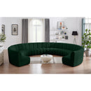Meridian Infinity Green Boucle Fabric 10 pc Modular Sectional IMAGE 2