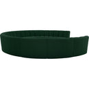 Meridian Infinity Green Boucle Fabric 10 pc Modular Sectional IMAGE 4