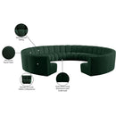 Meridian Infinity Green Boucle Fabric 11 pc Modular Sectional IMAGE 12