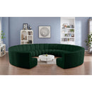 Meridian Infinity Green Boucle Fabric 11 pc Modular Sectional IMAGE 2