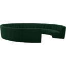 Meridian Infinity Green Boucle Fabric 11 pc Modular Sectional IMAGE 3