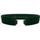 Meridian Infinity Green Boucle Fabric 12 pc Modular Sectional IMAGE 11