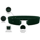 Meridian Infinity Green Boucle Fabric 12 pc Modular Sectional IMAGE 12