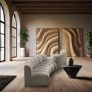 Meridian Infinity Brown Boucle Fabric 4 pc Modular Sectional IMAGE 2