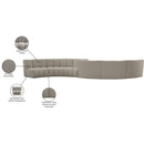 Meridian Infinity Brown Boucle Fabric 6 pc Modular Sectional IMAGE 13