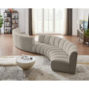 Meridian Infinity Brown Boucle Fabric 6 pc Modular Sectional IMAGE 2