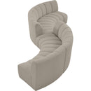 Meridian Infinity Brown Boucle Fabric 6 pc Modular Sectional IMAGE 6