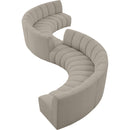 Meridian Infinity Brown Boucle Fabric 8 pc Modular Sectional IMAGE 7