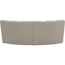 Meridian Infinity Brown Boucle Fabric 2 pc Modular Sectional IMAGE 4