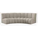 Meridian Infinity Brown Boucle Fabric 3 pc Modular Sectional IMAGE 11