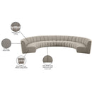 Meridian Infinity Brown Boucle Fabric 8 pc Modular Sectional IMAGE 12