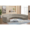 Meridian Infinity Brown Boucle Fabric 8 pc Modular Sectional IMAGE 2