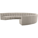 Meridian Infinity Brown Boucle Fabric 8 pc Modular Sectional IMAGE 3