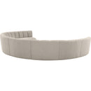 Meridian Infinity Brown Boucle Fabric 8 pc Modular Sectional IMAGE 4