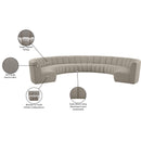 Meridian Infinity Brown Boucle Fabric 9 pc Modular Sectional IMAGE 12