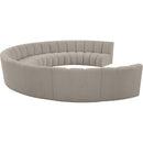 Meridian Infinity Brown Boucle Fabric 9 pc Modular Sectional IMAGE 4