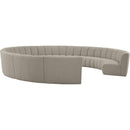 Meridian Infinity Brown Boucle Fabric 11 pc Modular Sectional IMAGE 3
