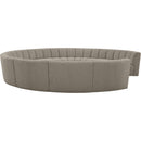 Meridian Infinity Brown Boucle Fabric 11 pc Modular Sectional IMAGE 4