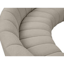 Meridian Infinity Brown Boucle Fabric 11 pc Modular Sectional IMAGE 7