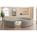 Meridian Infinity Brown Boucle Fabric 12 pc Modular Sectional IMAGE 2