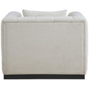 Meridian Lucia Beige Linen Textured Fabric Chair IMAGE 3