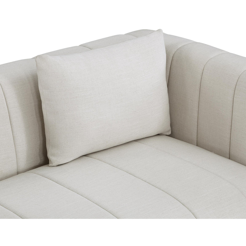 Meridian Lucia Beige Linen Textured Fabric Chair IMAGE 6