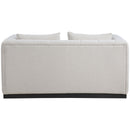 Meridian Lucia Beige Linen Textured Fabric Loveseat IMAGE 3