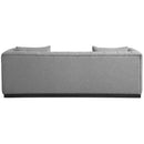 Meridian Lucia Grey Linen Textured Fabric Sofa IMAGE 3