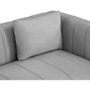 Meridian Lucia Grey Linen Textured Fabric Sofa IMAGE 6