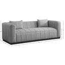 Meridian Lucia Grey Linen Textured Fabric Sofa IMAGE 8