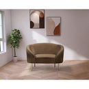 Meridian Ritz Brown Velvet Chair IMAGE 2